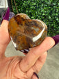 Golden Healer Heart Crystal Carvings