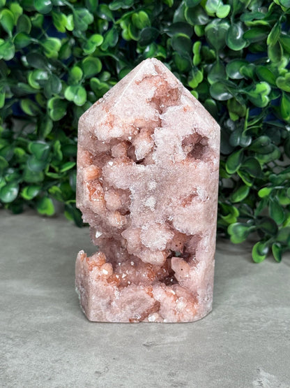 Pink Amethyst Druzy Crystal Towers