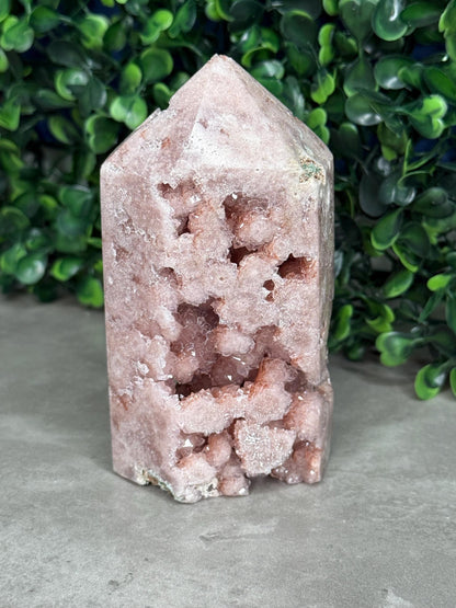 Pink Amethyst Druzy Crystal Towers