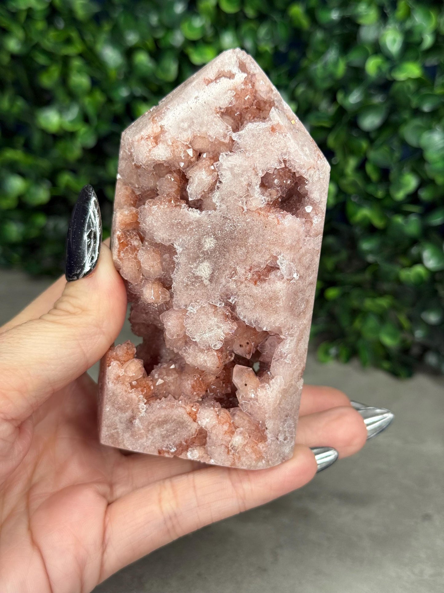 Pink Amethyst Druzy Crystal Towers