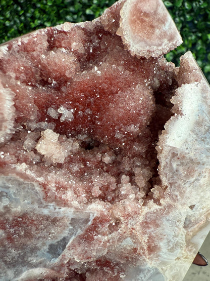 Rare Red Pink Amethyst Druzy Crystal Tower