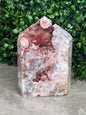 Rare Red Pink Amethyst Druzy Crystal Tower