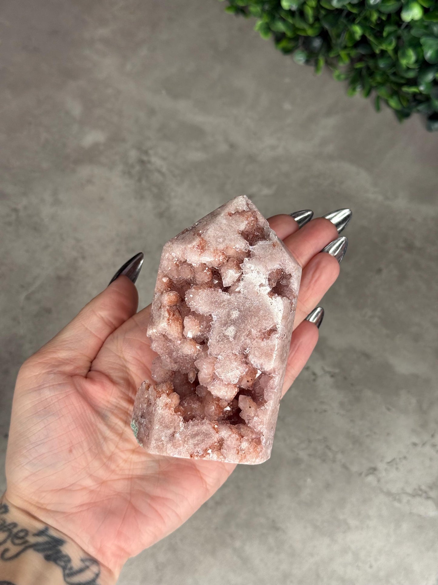 Pink Amethyst Druzy Crystal Towers