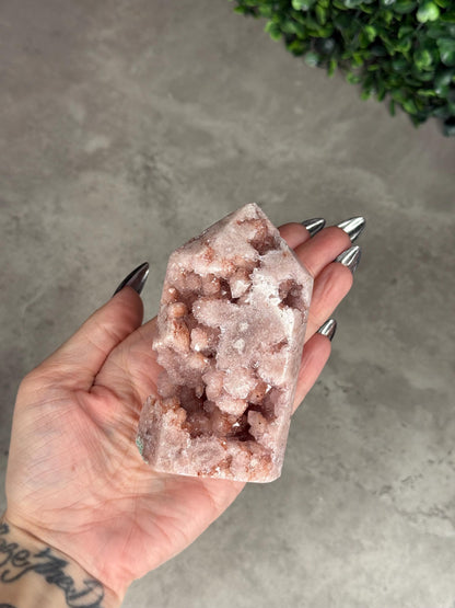 Pink Amethyst Druzy Crystal Towers