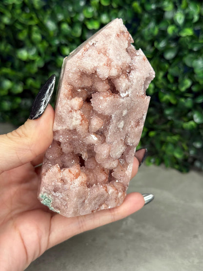 Pink Amethyst Druzy Crystal Towers