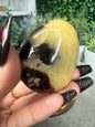 Septarian Dragon Stone Crystal Carving heart and Palmstones