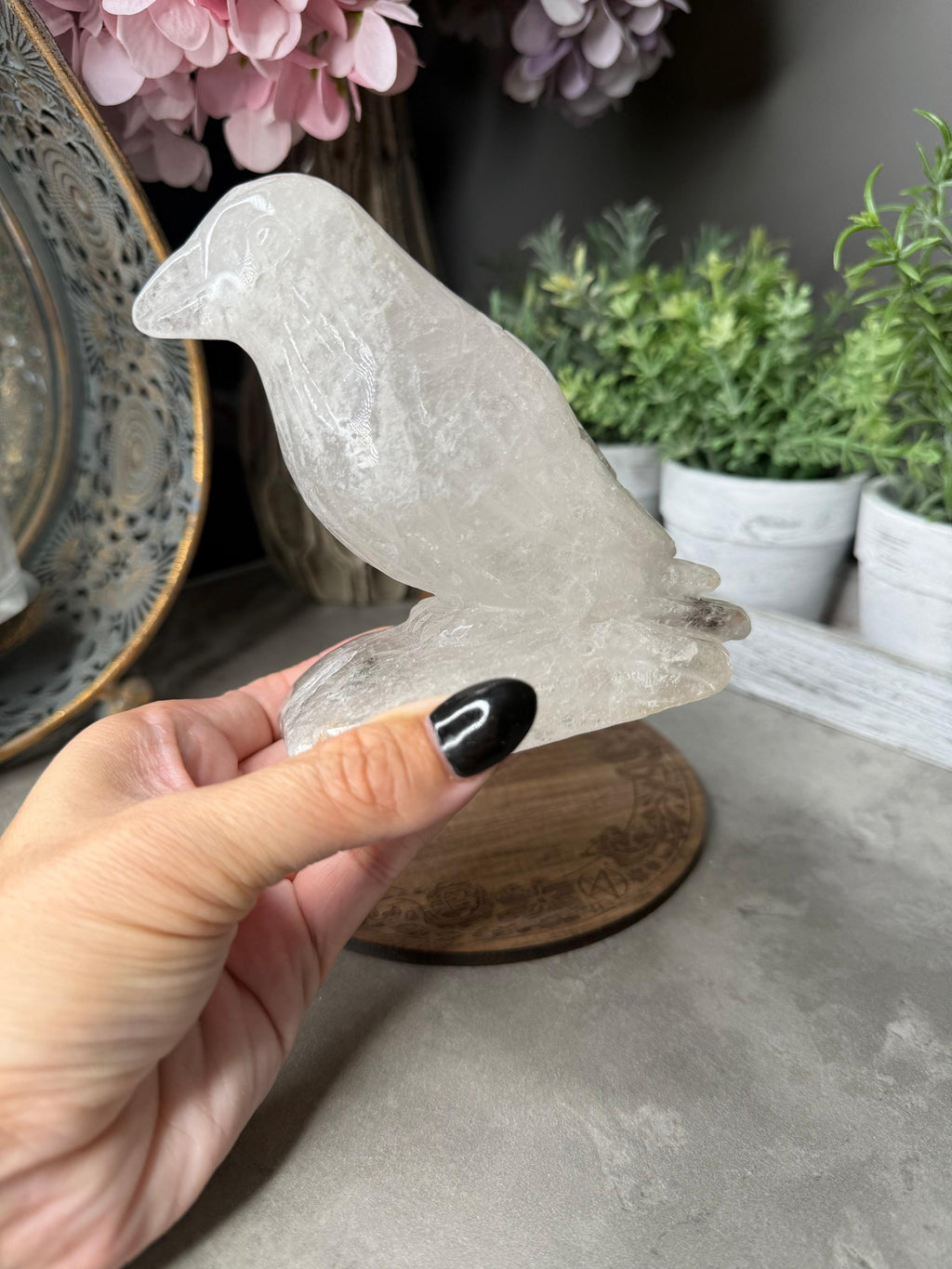 Garden Quartz Bird Crystal Carving