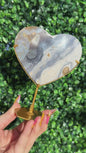 Purple Chalcedony Heart - Indonesia