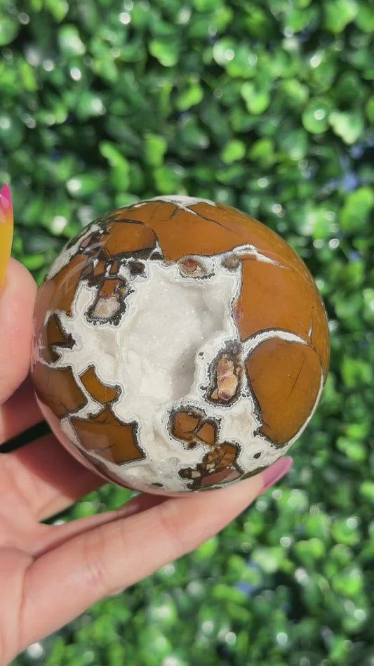 Brecciated Jasper Druzy Sphere - Indonesia