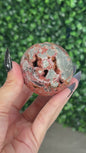 Red Marcasite Sphere Crystal carving V - Indonesia