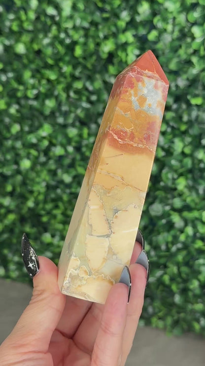 Brecciated Jasper Tower Crystal Carving - Indonesia
