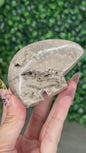 Chocolate Ocean Jasper Bear Crystal Carving
