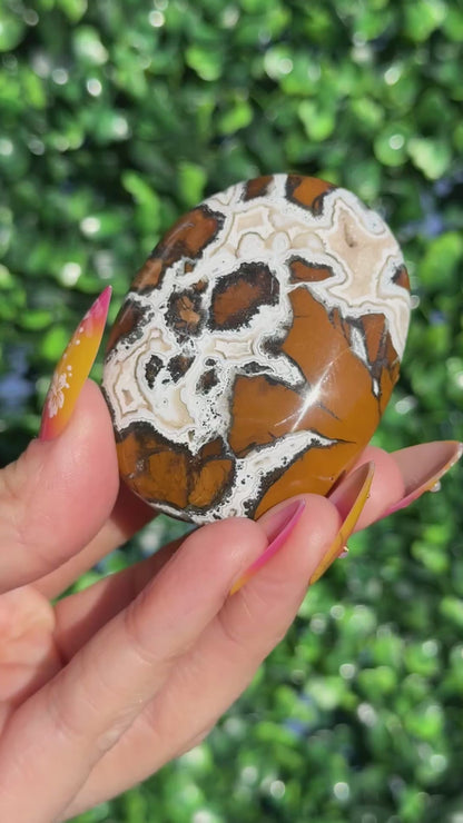 Brecciated Jasper Druzy Palmstones - Indonesia