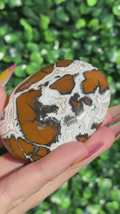 Brecciated Jasper Druzy Palmstones - Indonesia